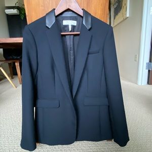 Rag & Bone Wool Blazer with Leather Collar